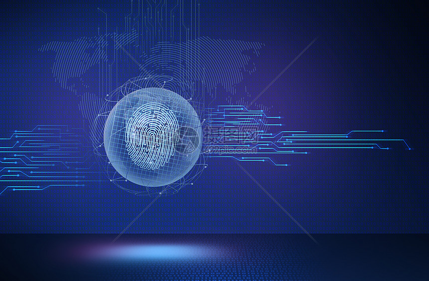 科技指紋背景